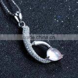 Cute Animal Girls Natural Rose Quartz Stone Different Types of Pendant Chains Jewelry thumbnail-3