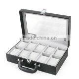 Blck 10 Grid Watches Display Storage Box Case thumbnail-1
