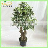 Plastic Bonsai Green Leaves Tree