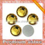 UNITE Flat Back no Hotfix Rhinestones Light Topaz