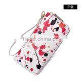 Zipper Nice Painting Evening Clutch Women Wallet Leather With Hand Strap thumbnail-5