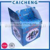 Child Birthday Gift Packaging Corrugated Toy Box With Die Cut Handle