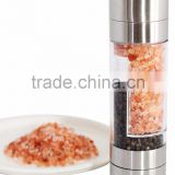 Adjustable Ceramic Grinding Mechanism Stainless Steel Salt and Pepper grinder Set 2 in 1 Salt and Pepper Mill Set