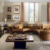 2016 NEW ARRIVAL Italian Royal Solid Wood Beige Color Fabric/Upholstery Corner Sofa Set/Living Room Furniture Set Wit(MOQ=1 SET) thumbnail-1