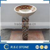 Hot Sell Mosaic Pedestal Sink Marble Stone,natural Stone thumbnail-1