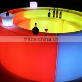 Rechargeable Led Glowing Bar Counter Light up Bar Table Bent and Round Bar Counter thumbnail-1