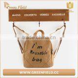 Hot Selling Vintage Style Washable Kraft Paper Backpacks thumbnail-3