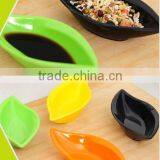 Wholesale Stock Colorful Melamine Resin Leaf Shaped Sauce Dish thumbnail-4