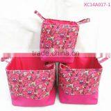 Set of 3 Beautiful Cloth Storage Basket and Laundry thumbnail-1