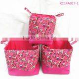 set of 3 beautiful cloth storage basket and laundry