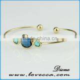 Cheap Cross Charm Silver Bangle Glass Bangles Bracelets thumbnail-2