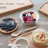 Logo Customized Solid Beech Square Wooden Serving Tray thumbnail-1