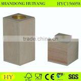 Unfinished Home Decor Wood Candle Holder thumbnail-1