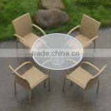 Aluminum Frame Rattan Coffee Set With Round Table thumbnail-6