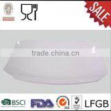 White Color Melamine Large Plate for Hotel and Restaurant thumbnail-1