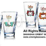 6oz 8oz 10oz 12oz Caffe Latte Espresso Cappuccino Color Printing Glass Coffee Mug Coffee Glass Set thumbnail-1