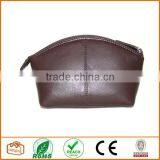 Leather Cosmetic Pouch Brown thumbnail-1