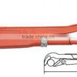 High Quality Chrome Vanadium Steel Adjustable Pipe Wrenches,45 Angle-type Straight Jaws thumbnail-1