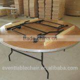 Used Modern Plywood Banquet Dia60" Round Folding Table for Sale thumbnail-3