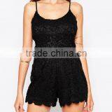 2015 China Factory OEM ODM Fashionable Customized Lace Strappy Romper With Scoop Neckline thumbnail-4