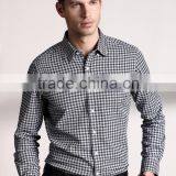 New Design Small Checked Blends Cotton Men Shirt SL0069 thumbnail-4