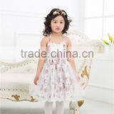 Newest Design Sling Fashion Kids Party Wear Girl Dress Baby Floral Backless Dress thumbnail-5
