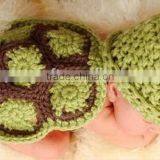 2016 Turtle Shape Clothes Design Photo Prop Newborn Baby Knit Crochet Suit Newborn Photography Props thumbnail-2