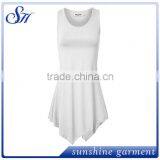 95%Rayon 5%Spandex Sleeveless Top Elegant Tunic Top for Sexy Women thumbnail-2