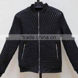 Quilted Men Jacket pu Fabric Winter Leather Jacket thumbnail-1