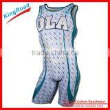 2016 Custom Made Wrestling Wear/Wrestling Singlet/triathlon Jersey With Print Logo thumbnail-1
