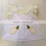 New Design Wholesale Kids Clothing High Quality Baby Lemon Embroider Clothes Suit for Baby Girls Clothes Set thumbnail-2