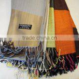 2017 the Latest Stylish Lady Soft Jacquard 100%viscose Plaid Scarf thumbnail-6