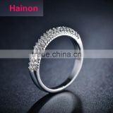 Top jewelry micro pave AAA zircon ring 925 sterling silver engagement ring