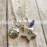 Silver Plated Necklace Gender Reveal, Baby Girl Necklace, Baby Girl Gift, Crystal , New Mom Jewelry, Personalized Necklace thumbnail-4