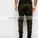Custom Pockets Drop Crotch Joggers Men in Camo Twill Overdye Bulksale thumbnail-3