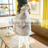 Girls Winter Coats Kids Faux Fur Jackets Children Outerwear Fashion Brand O-Neck Flower Decoration Clothing New 2016 thumbnail-6