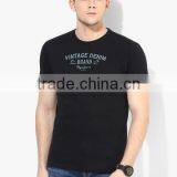 Black Solid Round Neck T-Shirt thumbnail-1