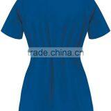 New Inset V-Neck Four Pocket Scrub Top With Back Elastic thumbnail-4