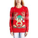 Fashion Casual Christmas Sweater Knitting Patterns Adult Cute Jumper thumbnail-2