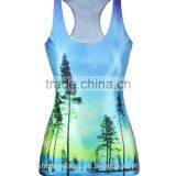 Top Fashion Women's Sublimation Printed Sleeveless T Shirt Vest Tank Tops Sports Clothes thumbnail-2