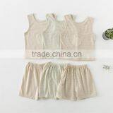 Wholesale 100% Organic Cotton Baby Clothing Sets Baby Organic t Shirt and Short Pants Set Baby Boy Girl t Shirt thumbnail-6