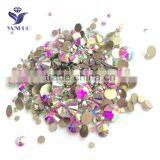 Crystal AB Glass Rhinestone Diamond ,flat Back Crystal AB Rhinestones for Nail Art thumbnail-1