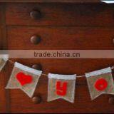 Wholesale Wed Gift, Gift for Wed Burlap and Felt Bunting thumbnail-1