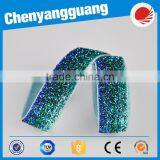 Glitter Metallic Velvet Stretch Fold Over Elastic thumbnail-4