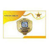 Photo Etched Soft Enamel Police And Security Metal Badges With Shiny Plating Finish