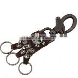 Punk Style Genuine Leather Interchangeable Snap Key Chain,Llavero