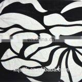 Solid Color Black Burnout Rayon Nylon Blend Velvet Fabric