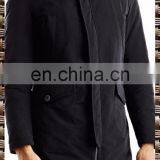 Long Reversible Black Single Breast Down Jacket With Contrast Grey Reverse for Men thumbnail-1