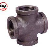 Black Malleable Iron Pipe Fittings Pipe Cross