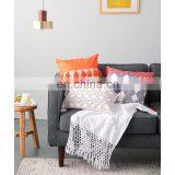 RAWHOUSE Moroccan Pillows Tassel Boho Cotton Square Cushion Cover 18*18 for Chair Sofa Kilim thumbnail-3